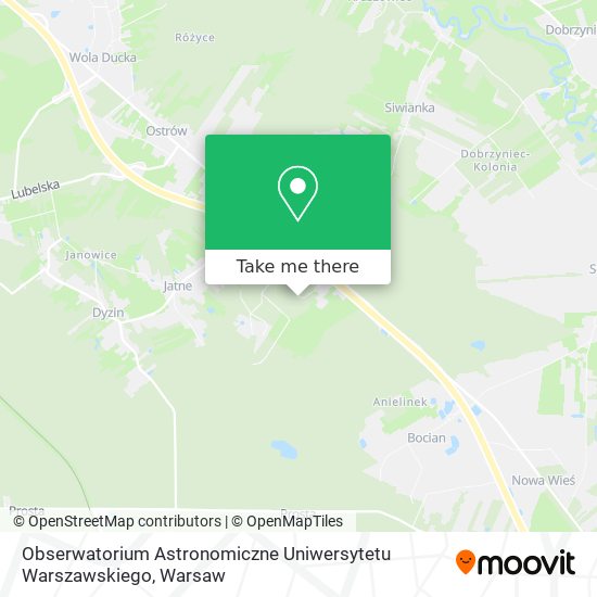 Obserwatorium Astronomiczne Uniwersytetu Warszawskiego map