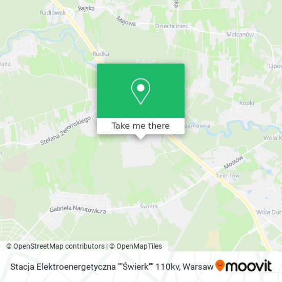 Stacja Elektroenergetyczna ""Świerk"" 110kv map