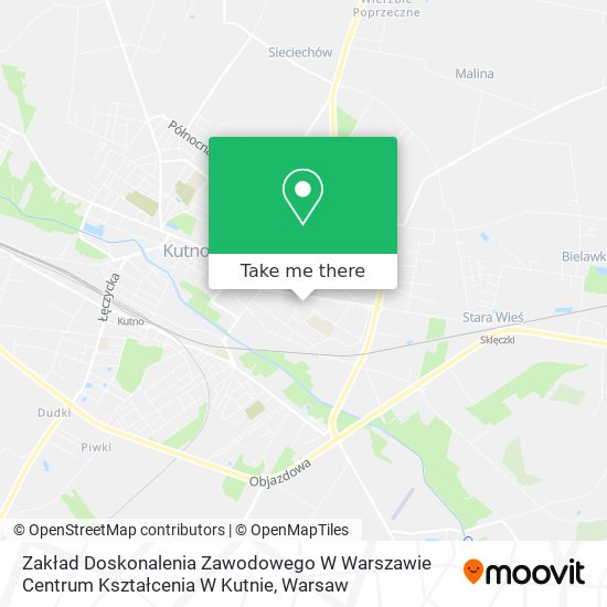 Zakład Doskonalenia Zawodowego W Warszawie Centrum Kształcenia W Kutnie map