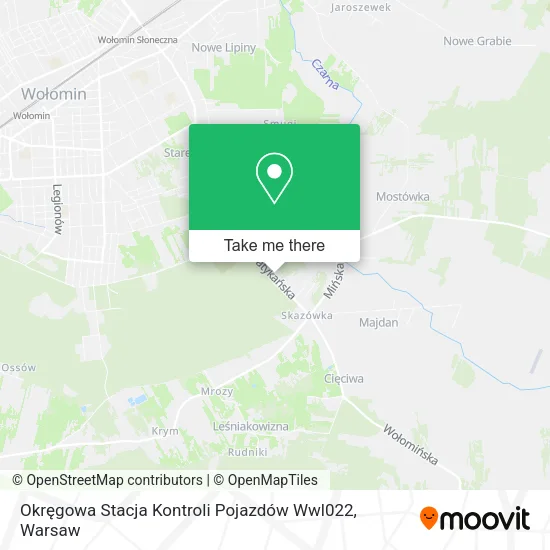 Okręgowa Stacja Kontroli Pojazdów Wwl022 map