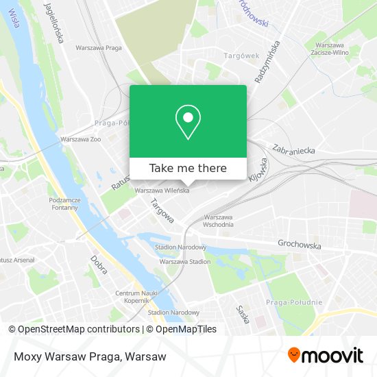 Moxy Warsaw Praga map