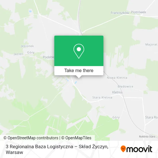 3 Regionalna Baza Logistyczna – Skład Życzyn map