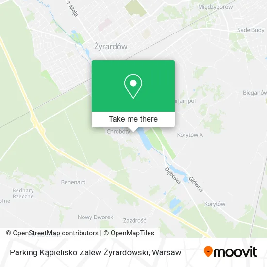 Parking Kąpielisko Zalew Żyrardowski map