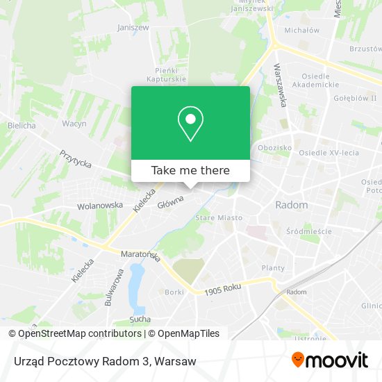 Urząd Pocztowy Radom 3 map