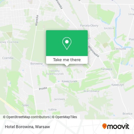 Hotel Borowina map