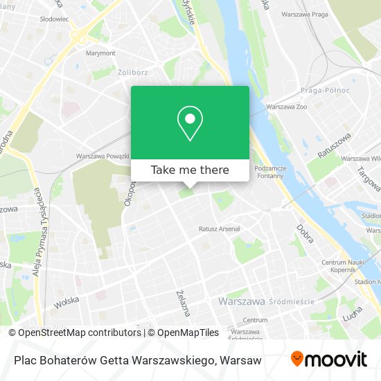 Карта Plac Bohaterów Getta Warszawskiego