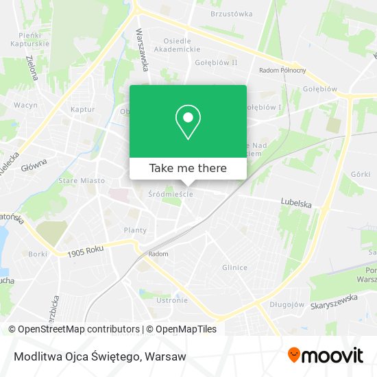 Modlitwa Ojca Świętego map