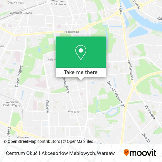 Карта Centrum Okuć I Akcesoriów Meblowych