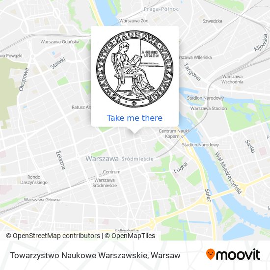 Карта Towarzystwo Naukowe Warszawskie