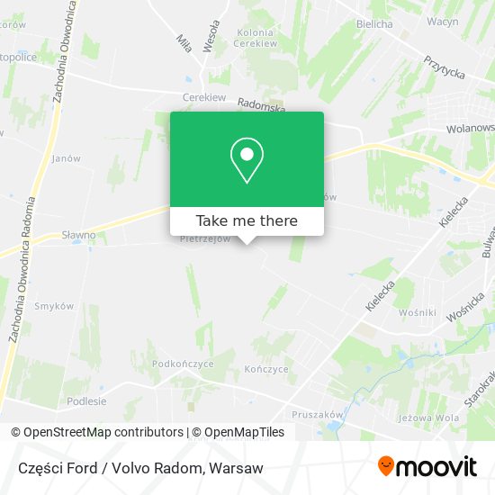 Części Ford / Volvo Radom map