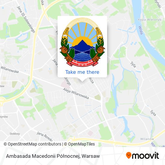 Ambasada Macedonii Północnej map