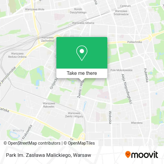 Park Im. Zasława Malickiego map