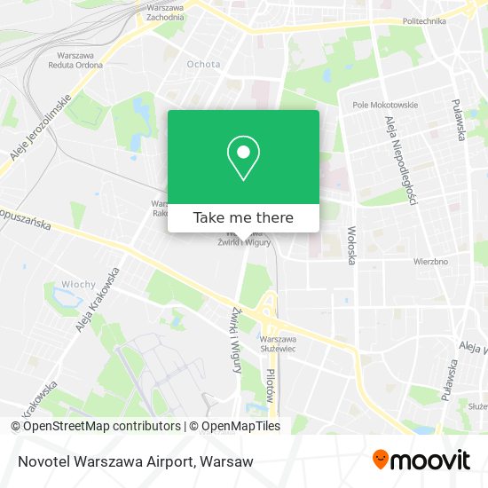 Novotel Warszawa Airport map