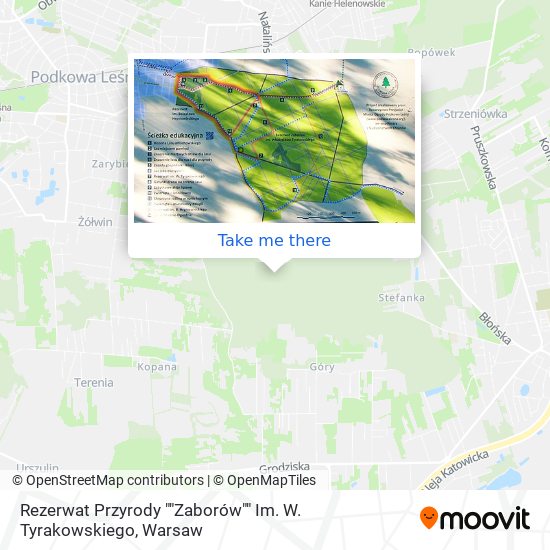 Rezerwat Przyrody ""Zaborów"" Im. W. Tyrakowskiego map