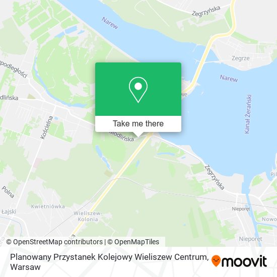 Карта Planowany Przystanek Kolejowy Wieliszew Centrum