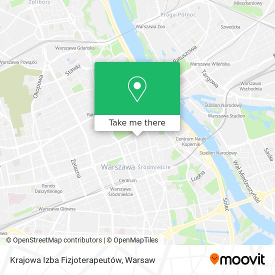 Krajowa Izba Fizjoterapeutów map