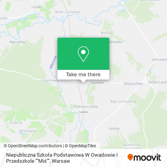 Niepubliczna Szkoła Podstawowa W Owadowie I Przedszkole ""Miś"" map