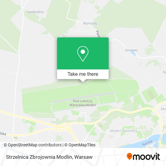 Strzelnica Zbrojownia Modlin map