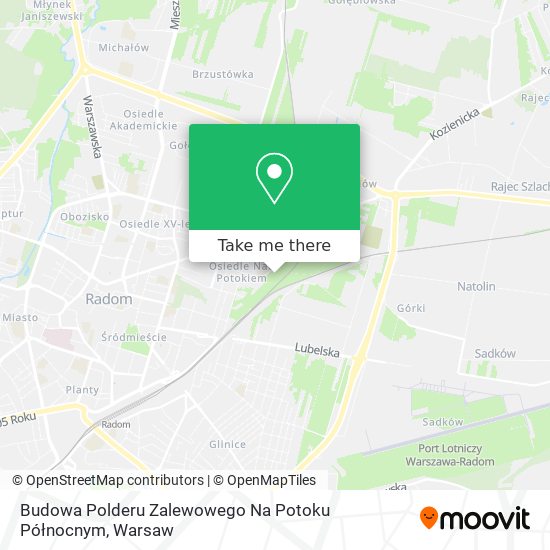 Budowa Polderu Zalewowego Na Potoku Północnym map