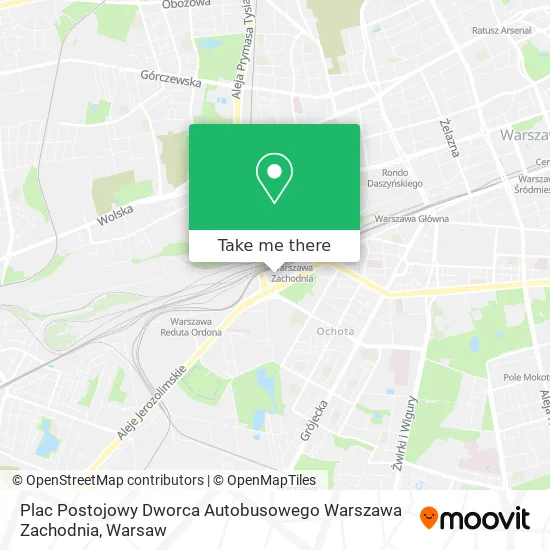 Plac Postojowy Dworca Autobusowego Warszawa Zachodnia map