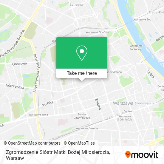 Карта Zgromadzenie Sióstr Matki Bożej Miłosierdzia