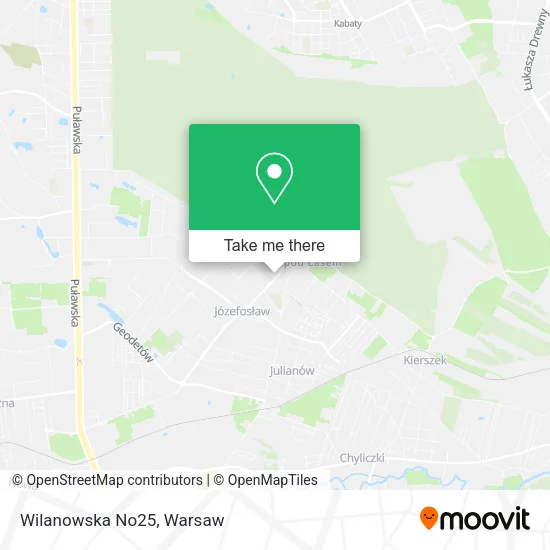 Wilanowska No25 map
