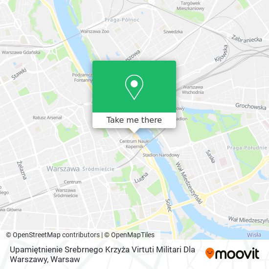 Upamiętnienie Srebrnego Krzyża Virtuti Militari Dla Warszawy map