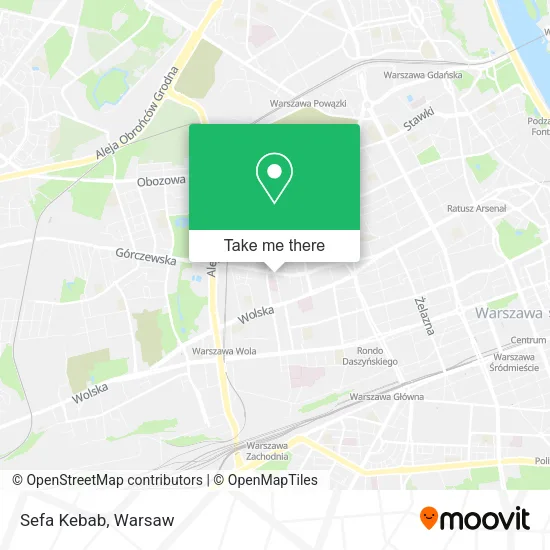 Карта Sefa Kebab