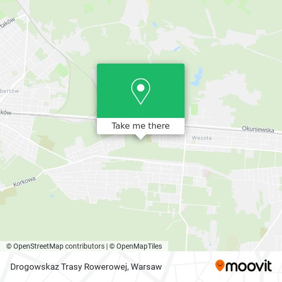 Drogowskaz Trasy Rowerowej map