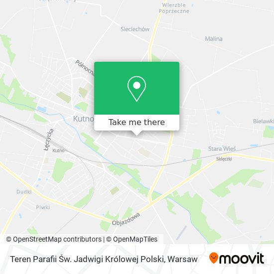 Teren Parafii Św. Jadwigi Królowej Polski map