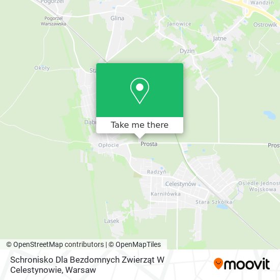 Schronisko Dla Bezdomnych Zwierząt W Celestynowie map