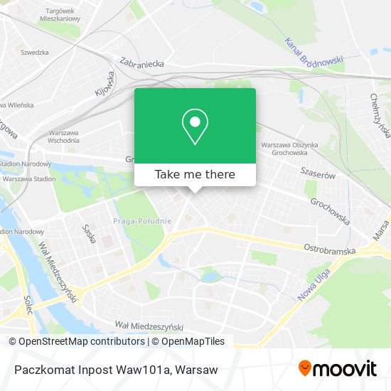 Paczkomat Inpost Waw101a map