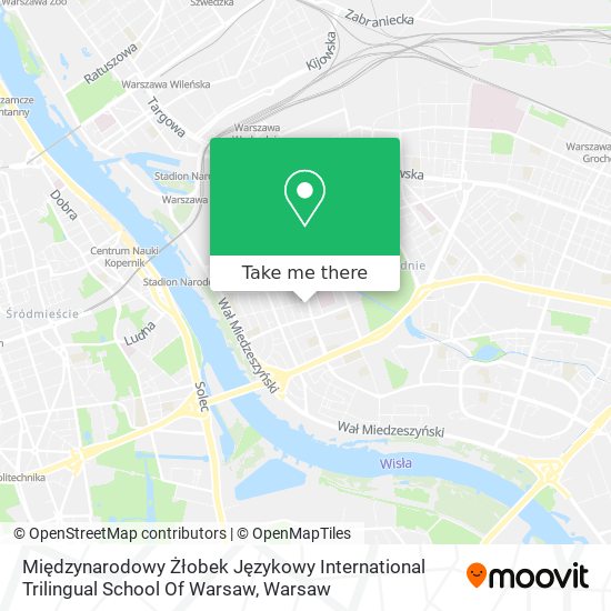 Międzynarodowy Żłobek Językowy International Trilingual School Of Warsaw map