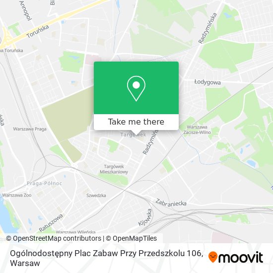 Карта Ogólnodostępny Plac Zabaw Przy Przedszkolu 106