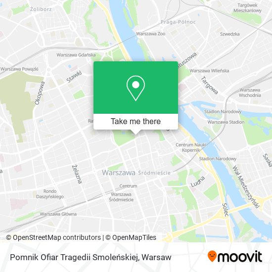 Pomnik Ofiar Tragedii Smoleńskiej map