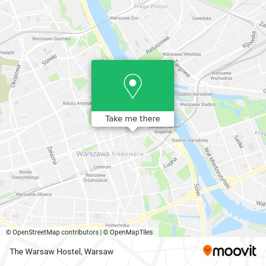 The Warsaw Hostel map