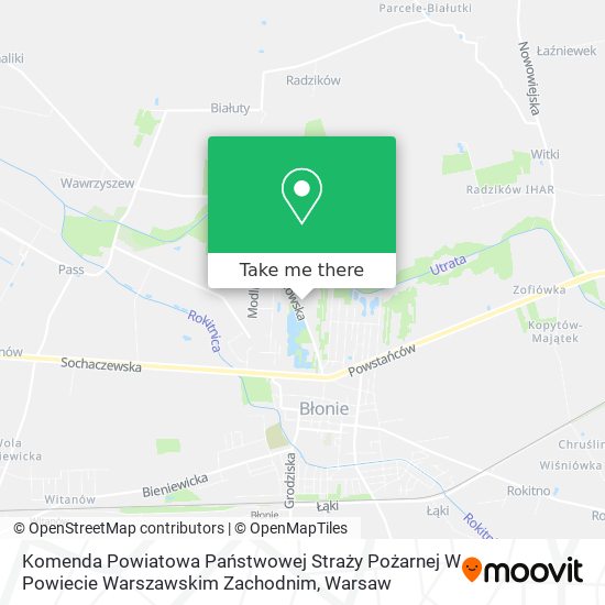 Komenda Powiatowa Państwowej Straży Pożarnej W Powiecie Warszawskim Zachodnim map