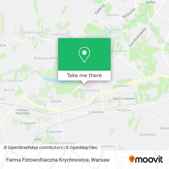 Карта Farma Fotowoltaiczna Krychnowice