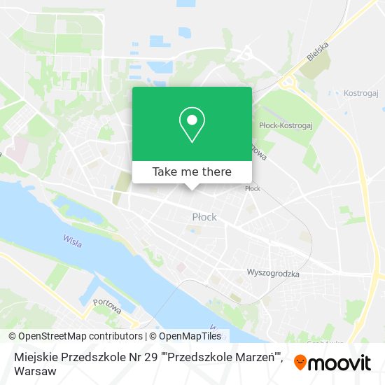 Карта Miejskie Przedszkole Nr 29 ""Przedszkole Marzeń""