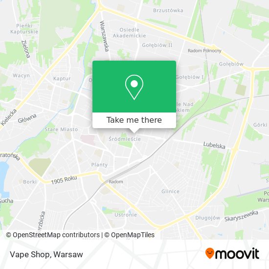 Vape Shop map