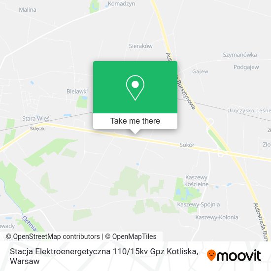 Карта Stacja Elektroenergetyczna 110 / 15kv Gpz Kotliska