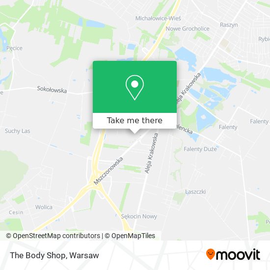 The Body Shop map