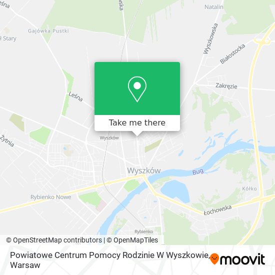 Powiatowe Centrum Pomocy Rodzinie W Wyszkowie map