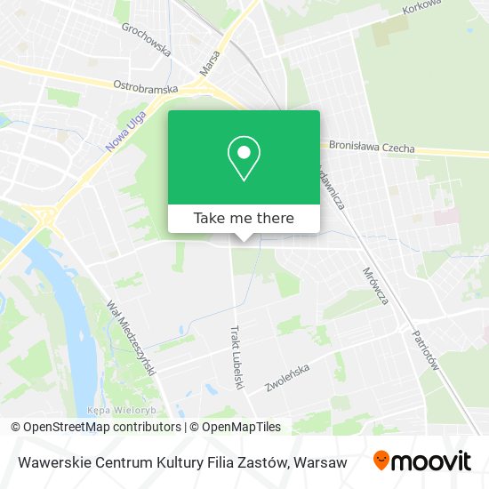 Wawerskie Centrum Kultury Filia Zastów map