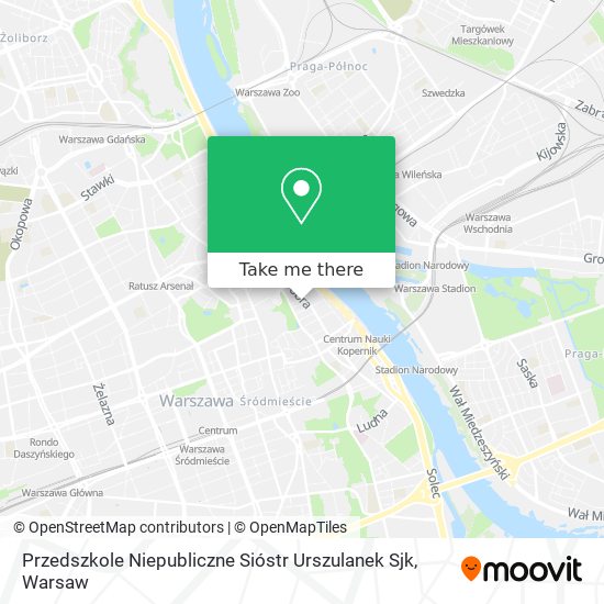 Карта Przedszkole Niepubliczne Sióstr Urszulanek Sjk