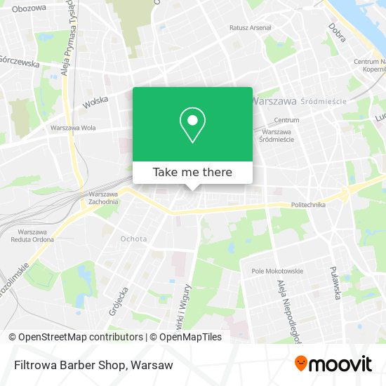 Filtrowa Barber Shop map