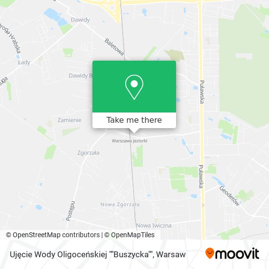 Ujęcie Wody Oligoceńskiej ""Buszycka"" map