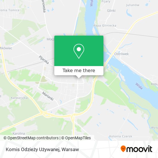 Komis Odzieży Używanej map