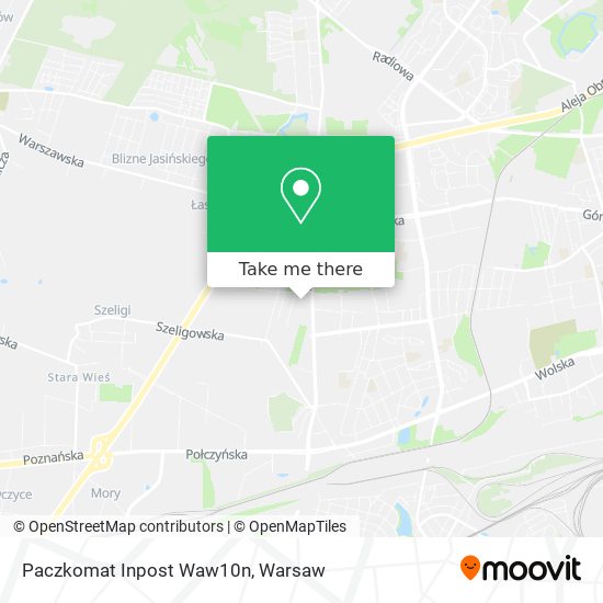 Paczkomat Inpost Waw10n map