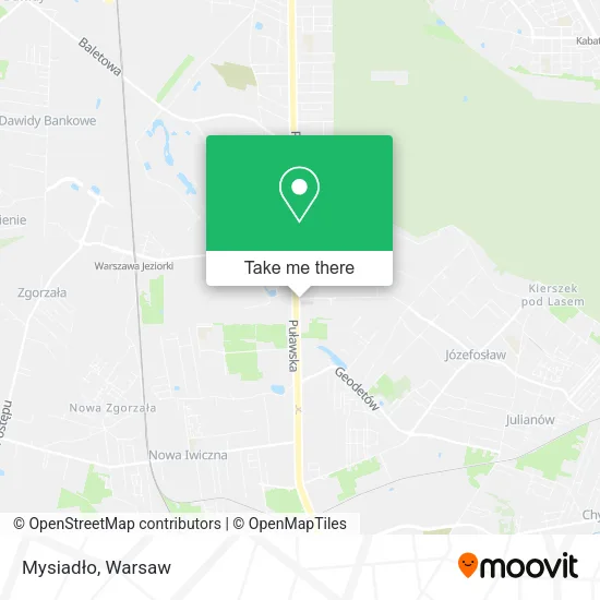 Mysiadło map